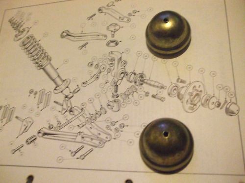 FRONT HUB GREASE CAPS x2 (Triumph TR2 TR3 TR4) (1953- 65) 